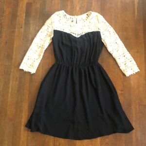 Jealous Tomato black and cream lace dress
